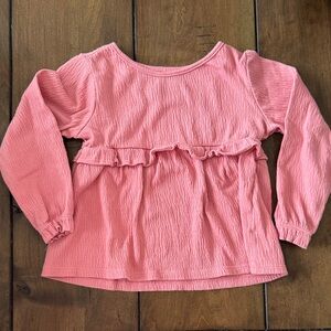 The Children's Place Pink Long Sleeve Ruffle Top